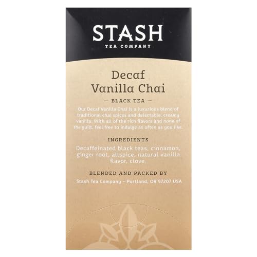Stash Chai Vanilla Decaf Tea - 18 Bags