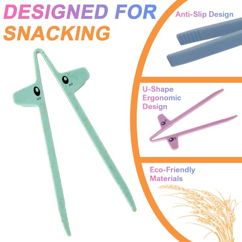 DWEHSHIELD 4 PCS Finger Chopsticks-BQ - Reusable Snack Grabber for Gamers