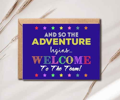 Funny Welcome To The Team Card - 5x7 Adventure Begins Card
