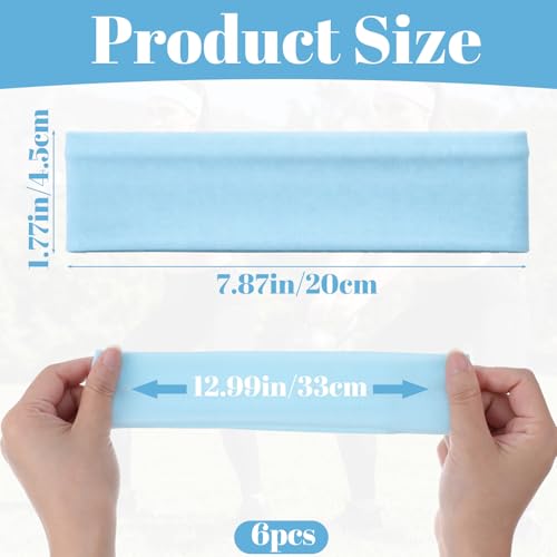 Amaxiu 6 Pcs Non-Slip Cotton Blend Headbands for Women Sports Yoga