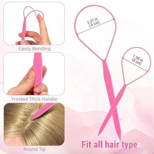 Topsy Tail Hair Styling Tool Set - 8 Piece Ponytail Maker Loop