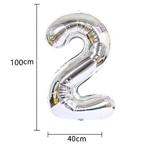 Silver 12th Birthday Decoration Kit with Foil Balloons & Banner
