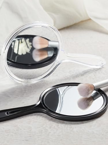 Macaki Double-Sided Hand Mirror with 5X Magnification - 8.3" L