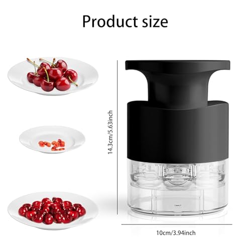 Black Cherry Pitter Tool - 7-In-1 Cherry Seed Remover for Kitchen