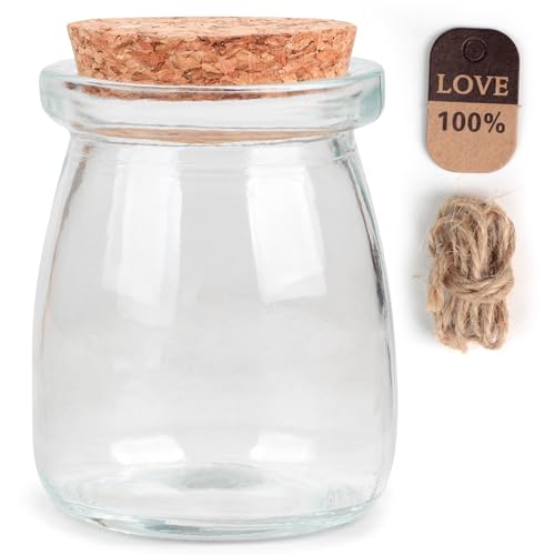 Small Decorative Glass Bottles with Cork Lids for Crafts