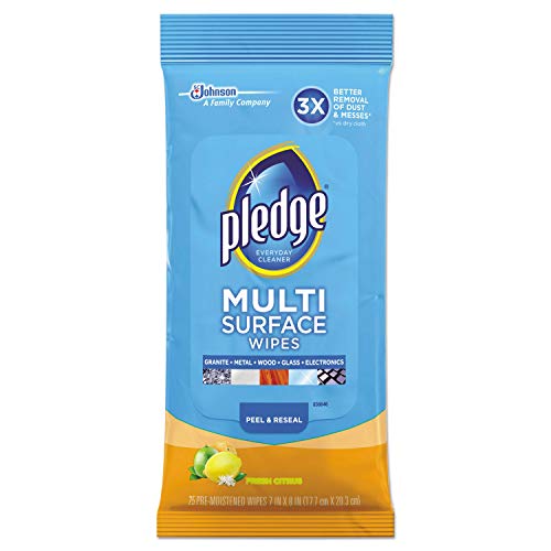 Pledge Multi-Surface Everyday Cleaning Wipes, 25 Count