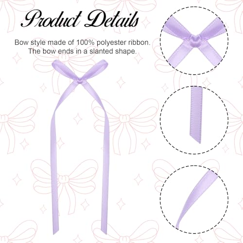 20 Purple Cake Bows - Elegant Satin Decorations for Weddings & Birthdays