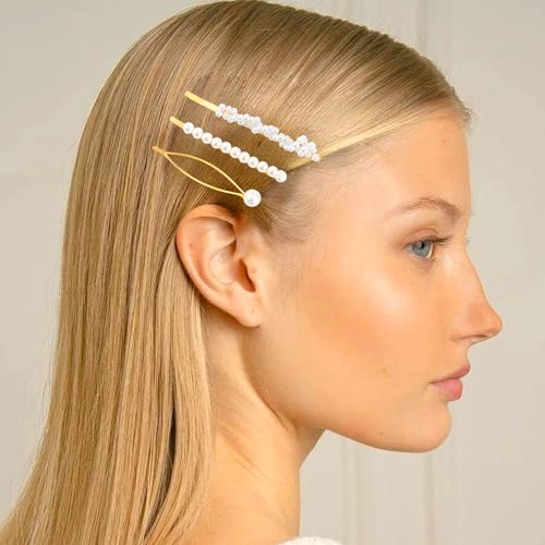 CUBACO 18 PCS Gold Hair Pins Vintage Pearl Hair Clips & Barrettes