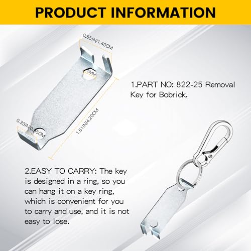 5-Pack Bobrick B2740 Toilet Paper Dispenser Key 822-25