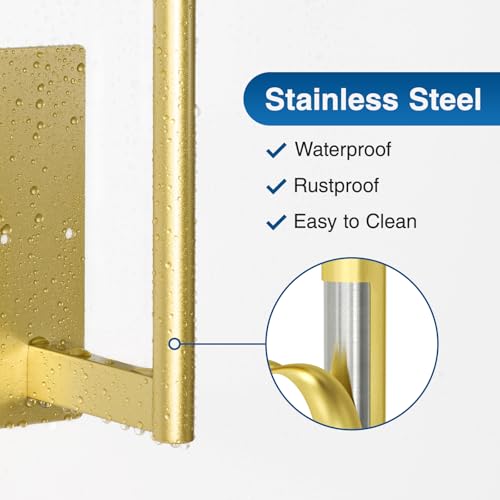 Stainless Steel Paper Towel Holder - Under Cabinet Gold Rack