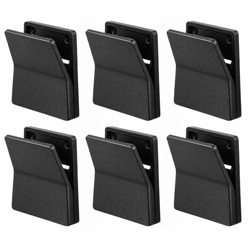 6-Pack Self-Adhesive Wall Clips for Towel & Decor Hanging - Black