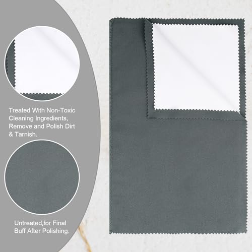 2PC X-Large Jewelry Polishing Cloths - Safe & Durable 12x10''