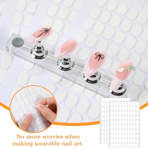 Ymapinc Double Sided Nail Adhesive Tabs - 1000 Pcs Pre-Cut Sticky Strips