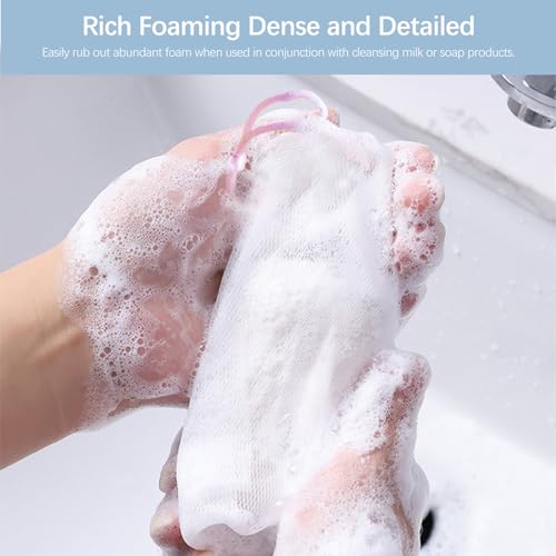 Kootinn Exfoliating Mesh Soap Pouch 10 Pack - Double Layer Foam Net