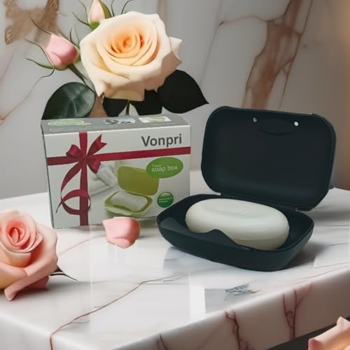 Vonpri Travel Soap Holder and Dish Container for Camping, Gym and Bathroom