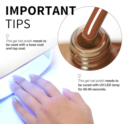 CANNI 9ml Caramel Coffee Brown Gel Nail Polish UV LED Soak Off