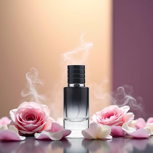 ZGLUZP 30ml Black Glass Perfume Atomizer Refillable Travel Spray Bottle