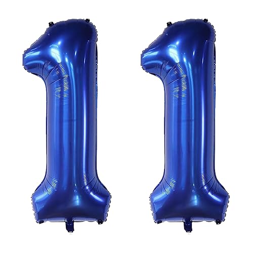 40-Inch Navy Blue Number 11 Foil Balloon for Birthday & Weddings