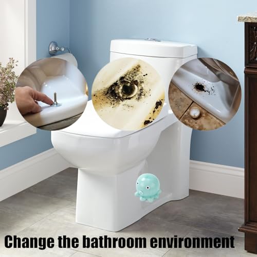 Blue Octopus Toilet Bolt Caps - Ocean Themed Ceramic Covers (2 Pack)