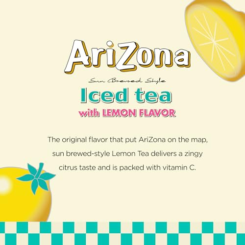 AriZona Lemon Tea 16 Fl Oz - Pack of 12 Bottles