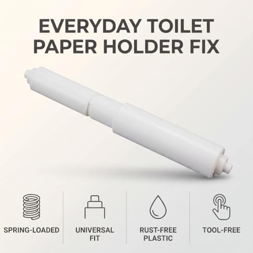 Galepromot Universal Toilet Paper Holder Replacement Roller - Durable Spring-Loaded Plastic Spindle