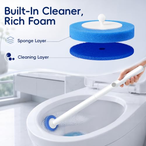 Disposable Toilet Bowl Cleaning Wand with Replacement Heads