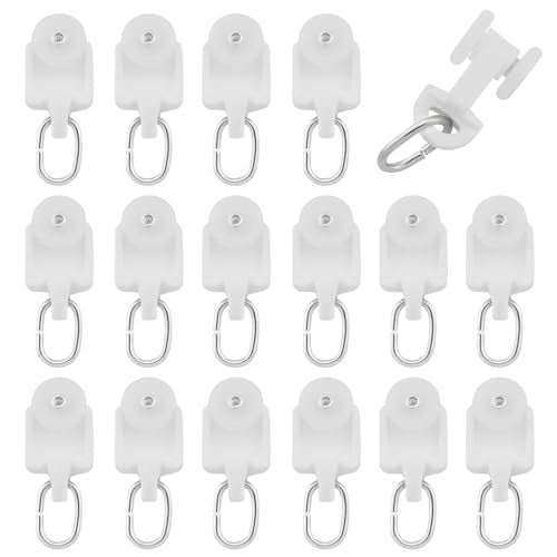 50PCS Curtain Roller Hooks - Durable Plastic Glider Track Accessories