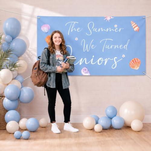 Coastal The Summer We Turned Seniors Backdrop 71x39'' Banner