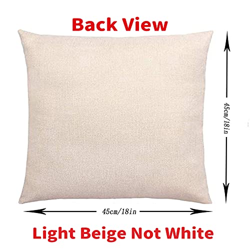 Easter Bunny Throw Pillow Covers 18x18 - Set of 2 Linen Decor