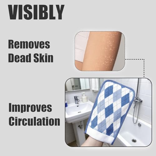 Korean Exfoliating Shower Mitt - Deep Body Scrubber & Dead Skin Remover