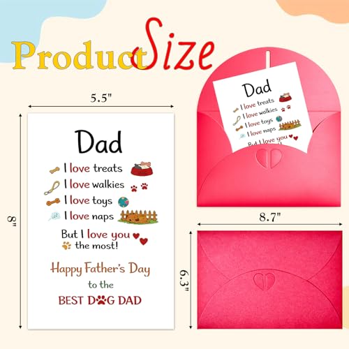 Funny Dog Dad Father's Day Card - 5.5" x 8" for Pet Lovers