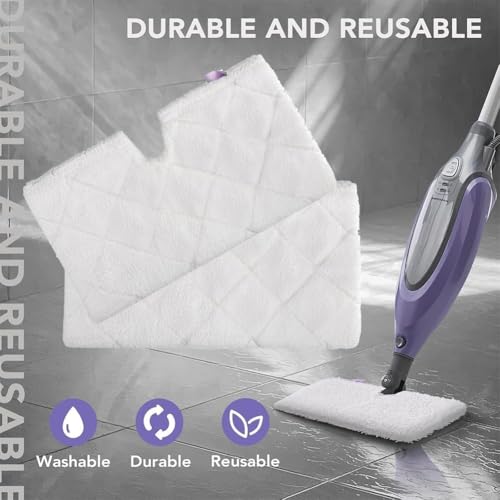 Sgizoku Steam Mop Replacement Pads for Shark S3501 & S3601 (4 Pack)