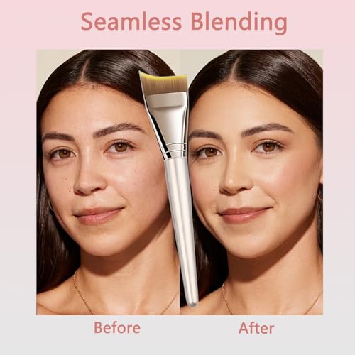 ZORLYS Angled Ultra-Thin Foundation Brush & Face Mask Applicator