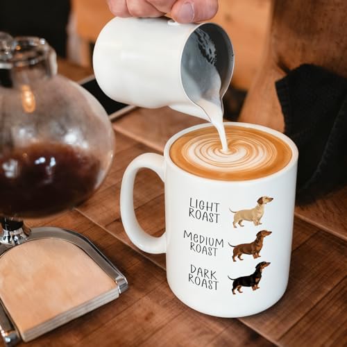 Dachshund Coffee Mug 15oz - Funny Dog Lover Gift for Dog Mom Dad