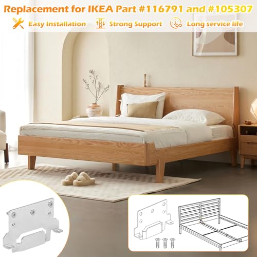 Bed Frame Mounting Plate Replacement for IKEA 116791 & 110789, 2 Pack