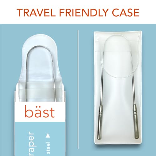 Bäst Stainless Steel Tongue Scraper 2-Count - Premium Oral Care & Freshen Breath