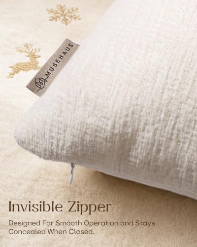 Christmas Tufted Pillow Cover 18x18 Inch - HoHoHo Variation - Cozy Holiday Decor
