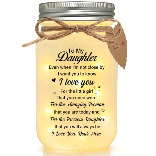 Daughter Gifts from Mom Mason Jar Night Light - To My Daughter Variation of THIS Listing