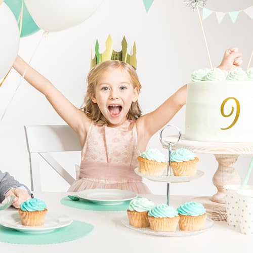 Gold Acrylic Number Cake Toppers Set (0-9) - 10 Pcs for Celebrations