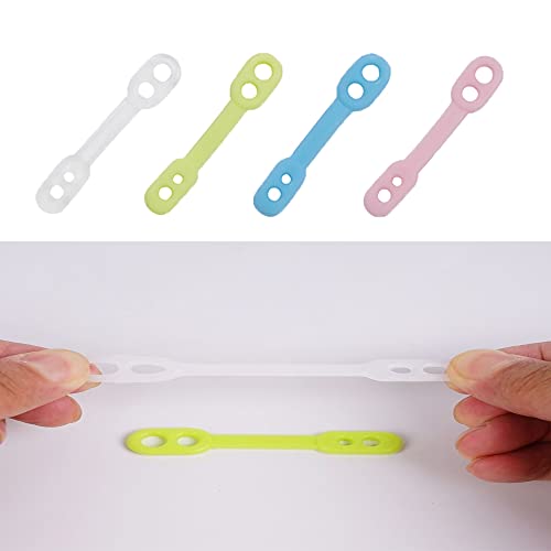 20 Pack Silicone Windproof Clothes Hanger Clips - Non-Slip Locking Straps