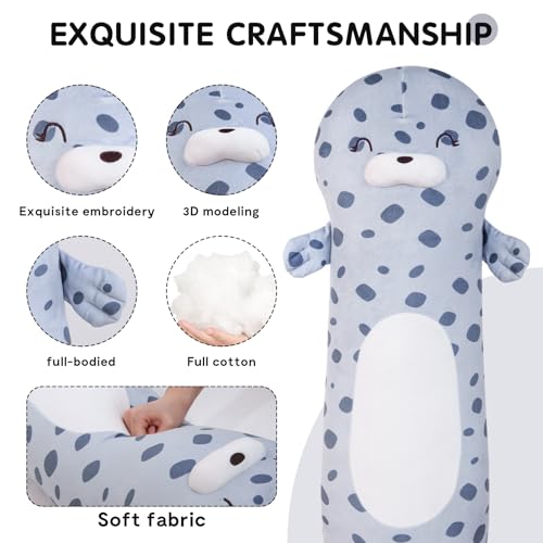 Tianmihou 22-Inch Giant Seal Plush Pillow - Soft Cuddle Toy