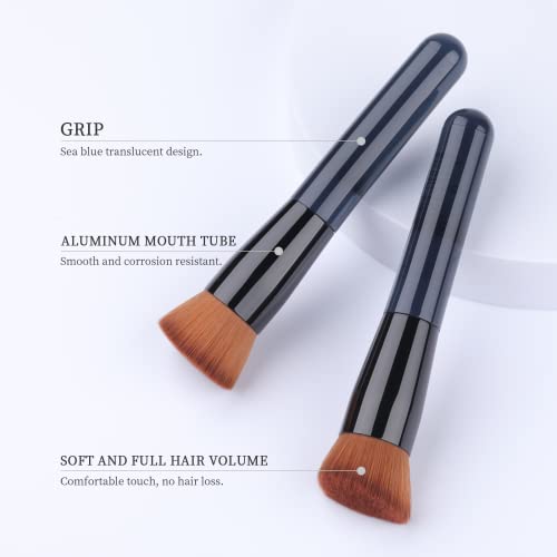 Flat Top Kabuki Foundation Brush for Liquid, Cream & Powder Makeup
