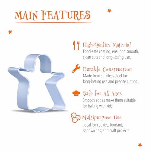Halloween Cookie Cutters Set - 5 Stainless Steel Shapes for Baking