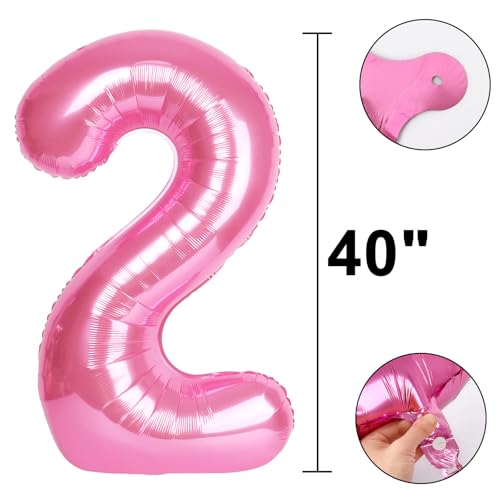 40 Inch Pink Number 24 Foil Balloon - Premium Quality Mylar
