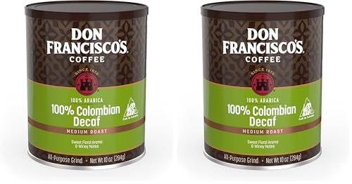 Don Francisco's Colombian Decaf Ground Coffee - 10 oz Can (Pack of 2)