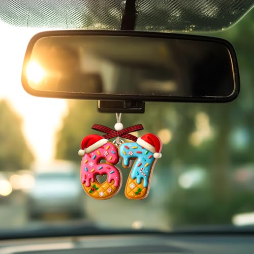 67 Christmas Ornament - Funny Acrylic Meme Decor for Kids and Teens