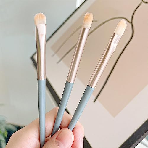 Grospe Lavender 9-Color Eyeshadow Palette with 3 Brushes - Matte & Shimmer Nude Earthy Tones