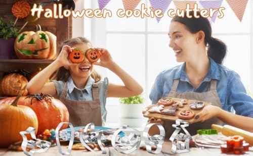 Sthrucrack 6-Piece Stainless Steel Halloween Cookie Cutter Set