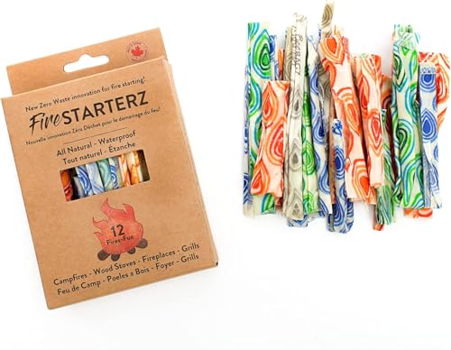 FireSTARTERZ 100% Beeswax Fire Starters - Natural & Waterproof (10 Pack)