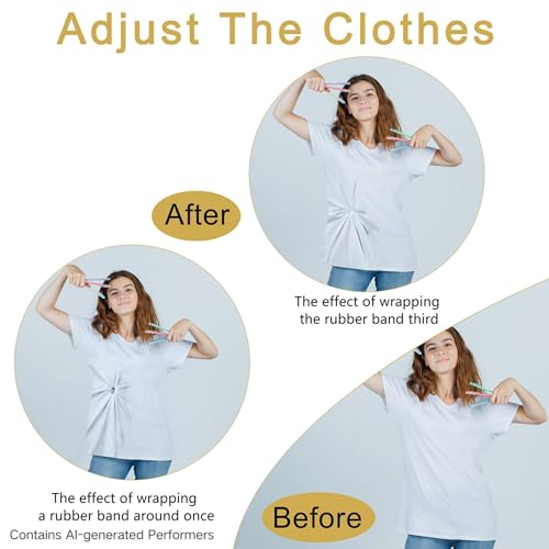 QTRQTR Clear 18-Pack Clothing Cinch Clips for Women - Shirt & Dress Tightening